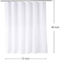 thumbnail image 2 of Fusion Short Shower Curtain Liner 72 x 66 Inch, White Water Repellent Weighted Fabric Shower Liner for Bathroom Hotel Spa, Odorless, Washable, 66 inch, 2 of 6