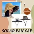 thumbnail image 4 of Transemion Sun Visor Hat With Solar Fan Stay Cool And Protected Protection Comfortable Sun Visor Hat With Fan Light grey, 4 of 6