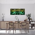 thumbnail image 2 of Erosebridal Gaming Gamer Canvas Wall Art Living Room, Gold Green Gradient Lines Framed Wall Art Set of 3, Neon Gradient Gamepad Wall Decor for Bedroom, Luxury Bedroom Decorative, 2 of 5