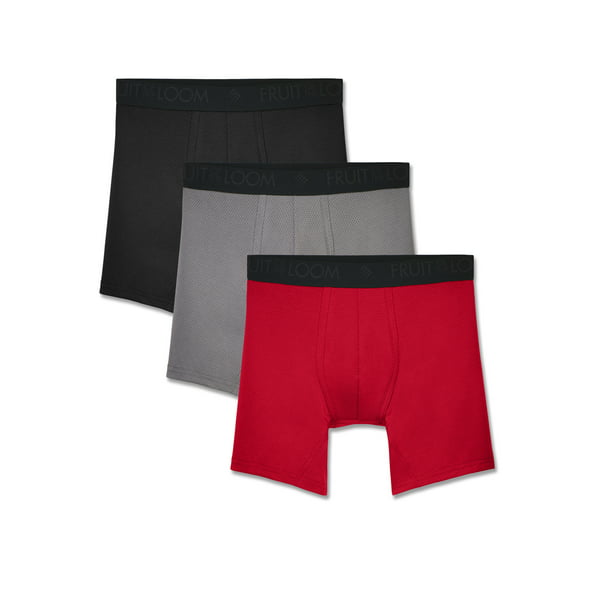 Fruit of the Loom Men's Breathable Lightweight Micro-Mesh Boxer Briefs ...
