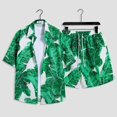 thumbnail image 1 of MYG Ensemble 2 Pcs Chemise à Manches Courtes et Short Imprimé Floral pour Hommes Plage Hawaïenne, 1 of 9