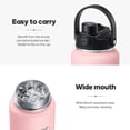 thumbnail image 4 of GEDUX 64 oz Insulated Stainless Steel Water Bottle, Half Gallon Water Bottle with 2-in-1 Chug & Straw Lid and Handle, Leak Proof Wide Mouth Vacuum Tumbler for Gym Travel, 4 of 7