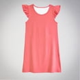 thumbnail image 2 of wmjolc Robes Unies pour Filles pour l'Été 2024 Manches Volantes Robes Décontractées Col Rond Robes d'Été à Volants Midi Robe de Plage 3-12 Ans, 2 of 3