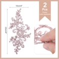 thumbnail image 2 of Uxcell 2 Pcs Apliques de Encaje de Flores 3D Parche de Encaje Bordado Adición de Embellecimientos para Vestido de Novia Ropa Accesorios de Artesanía DIY Decoración de Encaje, Rosa Oscuro (23cm), 2 of 7