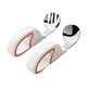 thumbnail image 2 of Set de cucharas blancas - Set de cubiertos complementarios de entrenamiento de cucharas y tenedores de acero inoxidable con mango corto para aprender a usar cucharas, 2 of 6