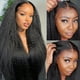 thumbnail image 2 of Yaki Straight Glueless Wig Human Hair Pre Cut Wear And Go Kinky Straight 5x5 Closure Wigs 100% Human Hair 13x4 Lace Frontal Wigs, 2 of 6