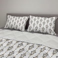 thumbnail image 2 of Tribal Comforter & Sham Bedding Set, Mayan Cultural Geometric Motifs, 3 pcs Duvet Set Microfiber Filling Quilt, 5 Sizes, Amber Black and White, by Ambesonne, 2 of 4