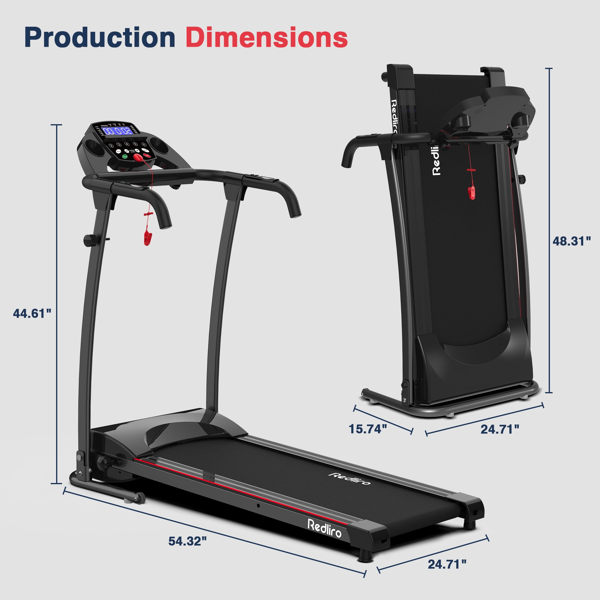 Redliro treadmill manual sales