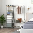 thumbnail image 4 of Gymax Heavy Duty Metal Clothes Rack Freestanding Garment Rack w/ 6 Drawers & Shelves, 4 of 9