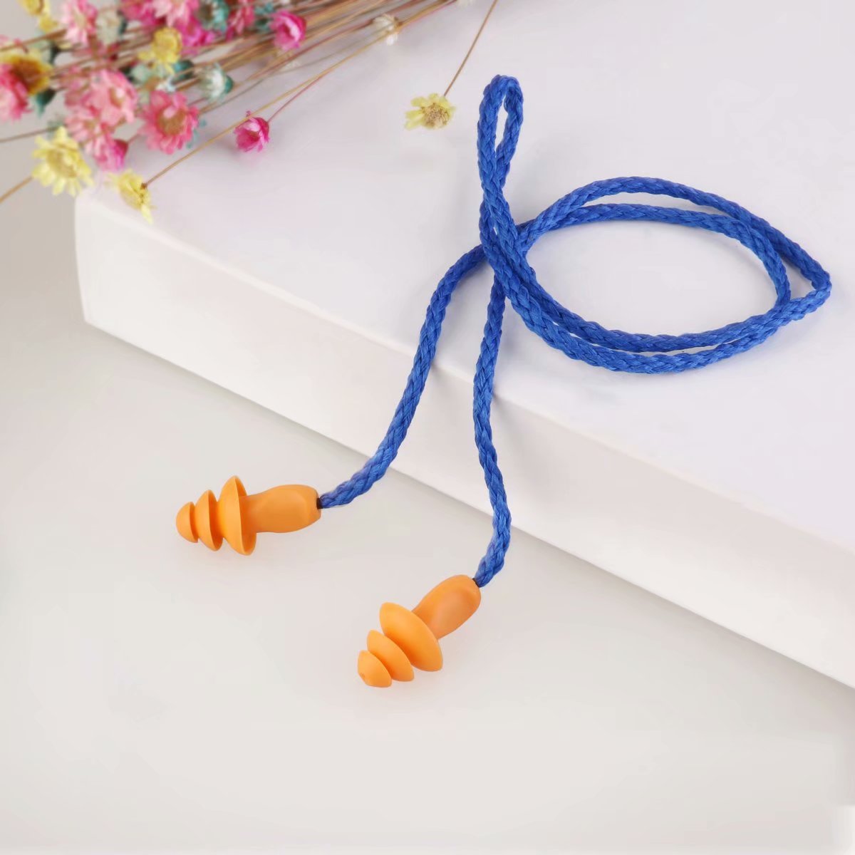 10 Pairs of Soft Silicone Corded Ear Plugs Reusable Hearing Protection
