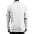 thumbnail image 3 of Lumtrix Henley Long Sleeve Shirts for Men Waffle Knitted Fashion Casual Tee Shirt 4-Button Pullover Top White 3XL, 3 of 8