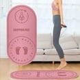 thumbnail image 3 of facefd Exercise Skipping Mat High Density Anti work out Slip Cushion Yoga Mat Buffer Pad Pink Thick 8mm, 3 of 9