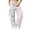 Gray, variant on DeHolifer Womens Cargo Pants Plus Size Solid Color Elastic Waisted Casual Ttrousers with Pocket Khaki 3XL