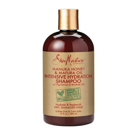 Shampoo Organic Sulfate Free Manuka Honey & Mafura Oil Intensive Hydration Shampoo - Replenishes Dry, Damaged Natural Hair - Sulfate-Free with Natural & Organic Ingredients - Infuses Moisture into Curly, Coily Hair (13 oz) ()