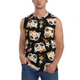 thumbnail image 2 of Goofa Flower Fox Printed Men's Sleeveless T-Shirt - Athletic Gym Workout Tank Top for Men - Moisture-Wicking, UPF 30+ Quick-Dry Muscle Tee-3X-Large, 2 of 8