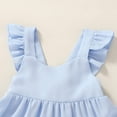 thumbnail image 4 of Vestido YOUNGER TREE para niñas pequeñas, verano, con volantes, azul 2-3T, 4 of 6
