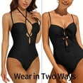 thumbnail image 6 of BeautyIn Women Sexy One Piece Bathing Suits Adjustable Halter Straps Backless Swimsuits, 6 of 7