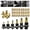 M3-M10/6 Mandrels-60 Rivet Nuts, variant on Carbon Steel Rivet Nut Tool Set Manual Blind Insert, Mandrel Replacement Nosepiece, Metric M3 M4 M5 M6 M8 M10 M12 Rivnut Kit