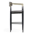 thumbnail image 6 of Modrest Buchtel - Mid-Century Modern Medium Grey + Gold Arm + Black Bar Chair, 6 of 7
