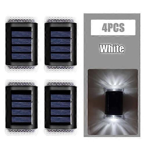 4Pcs Solar Wall Lights Up & Down Lamp Decor Waterproof Garden Outdoor Fence Yard Light