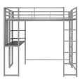thumbnail image 4 of DHP Abode Twin Size Metal Loft Bed, Silver, 4 of 10