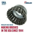 thumbnail image 2 of Weiler Knot Wire Cup Brush,Threaded Arbor 94084, 2 of 6