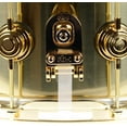 thumbnail image 4 of DW Collector's Series Polished Brass Snare with Gold Hardware 14 x 6.5 in., 4 of 6