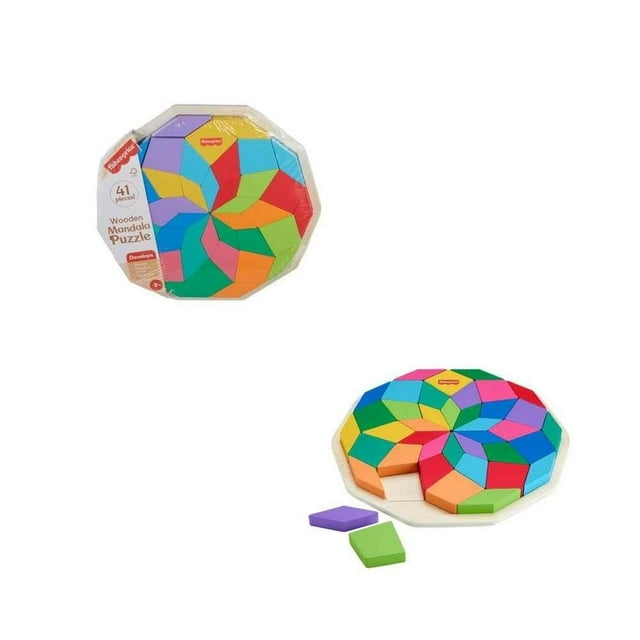Juguete para Bebés Fisher Price Rompecabezas Geométrico Mandala de Madera