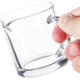 thumbnail image 1 of Ackers Espresso Cups Single, 4 OZ Double Spouts Cups, Milk Cup with Handle, Clear Glass, 1 of 5