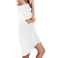 thumbnail image 3 of Vestidos De Camiseta, Vestido De Camiseta, Moderno, Simple, Color Vivo, Cuello Redondo Modal Premium Para Mujer ANGGREK HD1711, 3 of 5