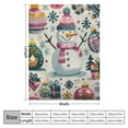 thumbnail image 4 of Orinice Snowman Christmas Decorations Warm Lightweight Blanket Soft Fleece Blankets All Seasons Living Rooms Sofa Decor Cow Gifts 60x80in, 4 of 6