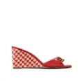 thumbnail image 6 of Cecelia New York Donna Wedge Sandals Slip On Open Toe Wrapped Heel Open Toe Mule (Red Heart, 7), 6 of 6