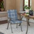 thumbnail image 3 of ARDEN Outdoor Dining Chair Cushion 20 x 20, Blue Shibori Stripe, 3 of 11