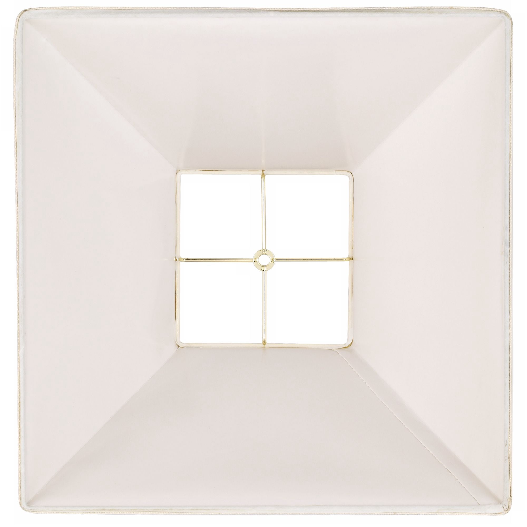 Springcrest Beige Linen Large Square Lamp Shade 7" Top x 17" Bottom x 13" Slant x 12" High (Spider) Replacement with Harp and Finial