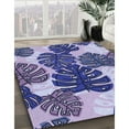 thumbnail image 3 of Ahgly Company Machine Washable Indoor Square Transitional Mauve Purple Area Rugs, 6' Square, 3 of 7