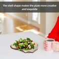 thumbnail image 4 of 1 Pc Shell Shape Plate Western Food Plate Fruit Salad Plate Dish Plate (Coffee), 4 of 8
