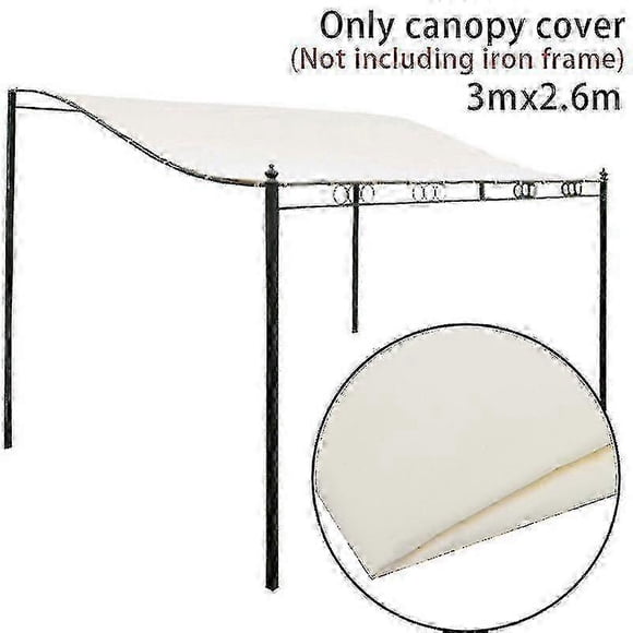 26-27 3mx2.6m 300d Canvas Waterproof Tent Canopy Top Roof Sun Shelter Cloth Outdoor Cover Z60384