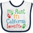 thumbnail image 3 of Inktastic My Aunt in California Loves Me Boys or Girls Baby Bib, 3 of 4
