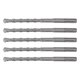 thumbnail image 2 of Broca de martillo rotativo de 5 uds., 160mm de longitud, 2 flautas, punta de carburo autocentrante, brocas de impacto para ladrillo, piedra, hormigón, 2 of 8