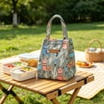 thumbnail image 3 of Insulated Lunch Bag Reusable Hawaii Floral Print Tote Proof Thermal Bag Large Capacity Ideal for Work School Picnics, 3 of 7