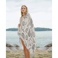 thumbnail image 2 of Grey Paisley Beach Towels Oversized Super Absorbent, Boho Flower Botanical Leaf Branch Lightweight Bath Towel Quick Dry Sets For Bathroom/Pool/Rv Camping/Beach Play/Gym Room/Picnic 35"x70", 2 of 8