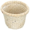 thumbnail image 3 of Woven Wastebasket Wastepaper Storage Medium Trash White, 3 of 8