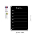 thumbnail image 2 of Magnetic Fridge Acrylic Board Legible Black Text with 6 Markers Erasable Easy Reading Weekly Planner Whiteboard, 2 of 6