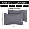 thumbnail image 4 of Fundas de almohada Utopia Bedding King de 50 x 100 cm, 2 unidades, microfibra, 4 of 7