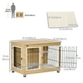 thumbnail image 3 of PawHut Caisse pour Animaux Table d'Appoint pour Usage Intérieur avec Coussin Portes Doubles, 3 of 10