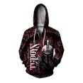 thumbnail image 3 of Sudadera con capucha de otoño para hombre, sudadera holgada e informal con estampado de calavera y armadura dorada, sudadera con capucha y cremallera, 3 of 5
