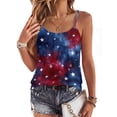 thumbnail image 2 of Tank Tops for Women American Flag Star Patriotic Tanks US 250th Anniversary Sleeveless Shirts Dark Blue L, 2 of 5
