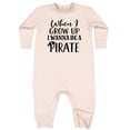 thumbnail image 2 of Inktastic Pirate Future Childs Baby Fleece Romper, 2 of 4