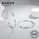 thumbnail image 4 of KADER Joyería Aro Plata Original Pendientes Grandes Círculo Mujer 925 M001, 4 of 4