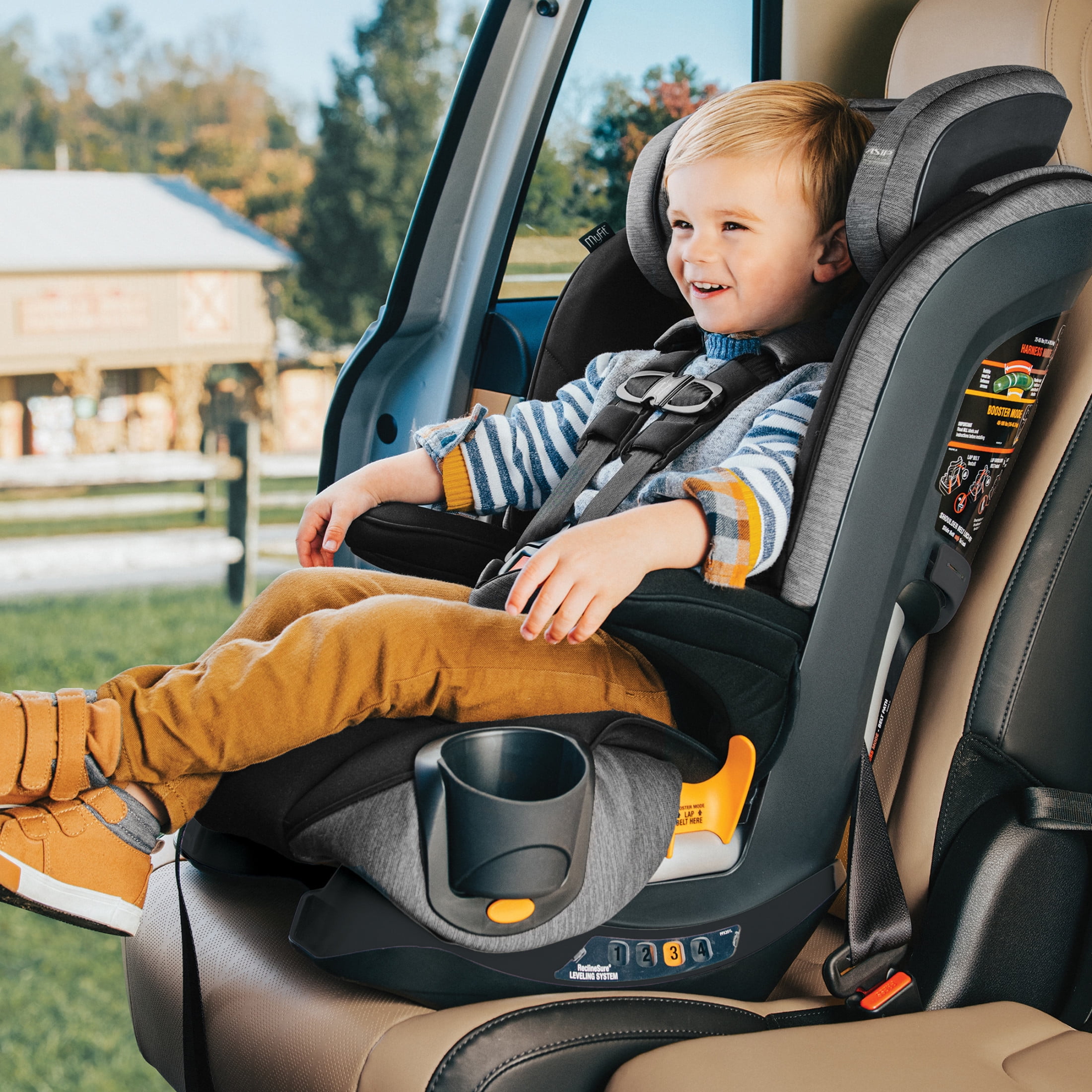 Chicco MyFit® 2-in-1 Forward-Facing Harness Booster Car Seat for Toddlers, 5-Point Harness, Belt-Positioning Booster - Haven (Purple), New